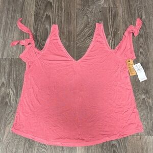 American Eagle Outfitters Coral Tank Top with Tie Straps